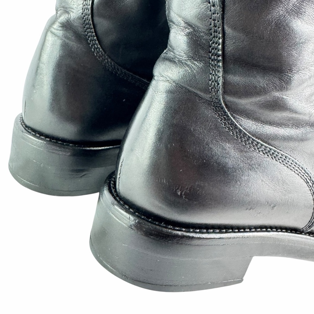 CHANEL Black Leather Women Combat Boots Made in Italy Marked as 40 - 10US - Picture 10 of 16